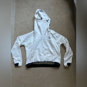 puma white hoodie, turtle neck